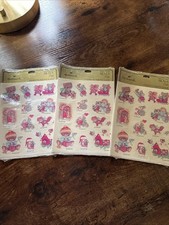 VTG 1982 Hallmark Holiday Seals Christmas Animals Bears Stickers NIP 3 Packs picture