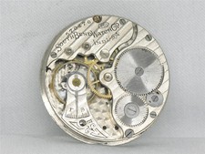 ANTIQUE 16S SOUTH BEND GRADE 261 NICKEL 7 JWL POCKETWATCH MOV'T & DIAL, RUNNING picture