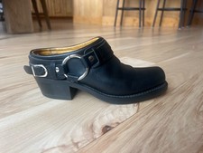 FRYE Boots 70760 Black leather harness mules Womens size 6.5 picture