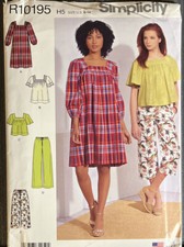Simplicity R10195 Misses Dress, Tops, Pants 2 Lengths Pattern Size 6-14 Uncut FF picture