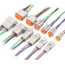 Assembled Deutsch DT 2,3,4,6,8,12 Pin,12, 14, 16 & 18 AWG waterproof connector picture