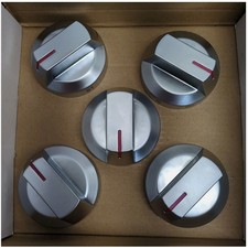 5 PCS New DG94‑03500A/Z Burner Stove Oven Knobs Fit Samsung DG94‑03950A Silver picture