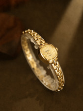 Dainty Gold Vintage Style Watch Women Elegant Lightweight Bracelet Watch Gift picture