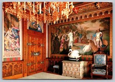 Neuschwanstein Castle Sitting Room Lohengrin Opera Postcard 1972 Germany picture