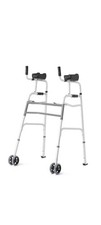 NEW Medline Upright Forearm Armrest Stability Walker 5” Dual Wheels Height. OB picture