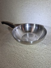 Vtg West Bend 11 inch Stainless Steel Saute Skillet/wok picture