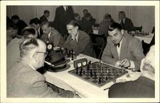 Chess Tournament c1950s-60s Real Photo Postcard picture