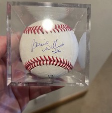 Bernie Williams Autographed Baseball With Card And Display Case picture