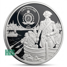 1.5 oz 2025 Washington Crossing the Delaware .9999 Fine Silver Coin picture