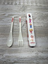 Jollibee Kids Spoon Fork Travel Utensil Set w/ Carrying Case Complete Rare picture