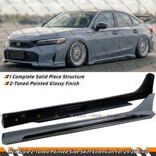 For 25-26 Honda Civic Sedan Hatchback MCX Style Urban Gray Side Skirt Extension picture