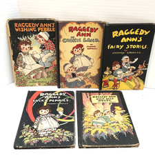 Raggedy Ann & Andy Vintage Book Lot 5 Johnny Gruelle 1925 - 1932 Hardcover Books picture