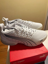 PUMA Voltaic Evo Wide Men’s Low Top Mesh Lace-Up Sneakers White/Black picture