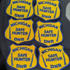 Vintage Michigan Safe Hunter DNR gun Patch 3.5