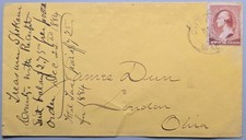 1884 Cheney Washington Territory Cover to London Ohio 2 Cent Washington Stamp picture
