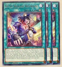 Yugioh 3x K9-LC Release Restraint JUSH-EN038 Rare 1st Ed NM picture