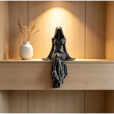 Lady Reaper Statue Sitting Female Figure Dark Gothic Desk Decor Ornament 2026 picture