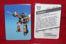 1985 Hasbro Transformers Card #106 Rumble Decepticon picture