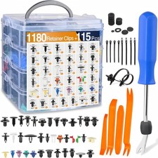 1295PCS Car Retainer Auto Fasteners Body Plastic Trim Clips Pin Rivet Bumper Kit picture