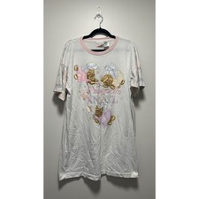 Vintage Simply Basic Purryfect Angel Kitten Sleep Shirt Nightgown One Size OS picture