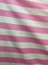 Pink white stripe Poly cotton 1