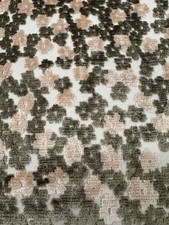 Kirkby Design Small Cut Velvet Flowers Uphol Fabric- Charm Olive 1.7 yd K5273/01 picture