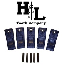 X156L Long Hensley Style Bucket Teeth (5 Pack) + Pins, by H&L Tooth Co. 156 picture