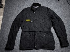 Men's  Barbour Flyweight WAX Black Cotton Jacket Size L Premium Clothing  picture
