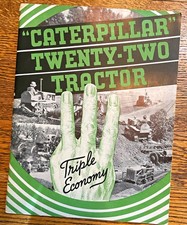 Caterpillar Twenty-Two 22 Tractor Triple Economy Advertising Brochure picture