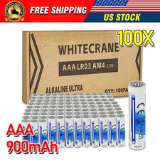 WHITECRANE 100pcs AAA Batteries Extra Heavy Duty1.5v Lots New Fresh picture