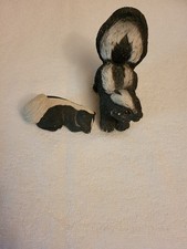 VTG.1986 SANDICAST ORIGINAL SCUKPTURE HAND CAST/HAND PAINTED SKUNKS SAN DIEGD CA picture