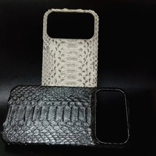 Handmade Genuine Python Leather Case iPhone 17 18 Pro Max Real Snakeskin Cover picture