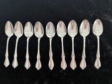 Oneida CHATEAU Stainless Tea Spoons Set of 9 Oneidacraft Deluxe Flatware picture