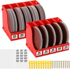 10 Pack Sandpaper Storage Organizer Boxes 5 Inch Sanding Discs Tool Storage S... picture