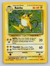 Raichu Holo Rare Base Set 2 016/130 LP picture