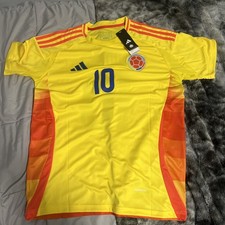 Colombia #10 Soccer Jersey Adidas James Size L NWT Inspired 2024 Copa America picture