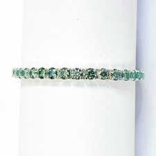 12 Ct. Round Blue Diamond Tennis Bracelet 4 mm 8