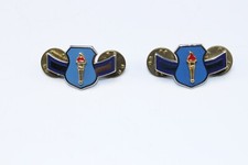 VINTAGE EPG US NAVY BLUE DUAL PIN BACK GOLDEN TORCH RED FLAME RARE picture