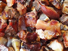 1/2 lb CARNELIAN AGATE Rough Rock Stones Tumbler tumbling MADAGASCAR picture