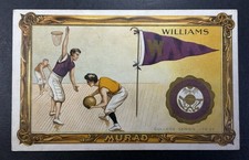 1910-11 T6 Murad Williams College #24 1st Basketball Rare Tobacco Cabinet Card picture