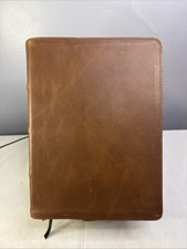CSB Study Bible - Brown Genuine Leather - Raised Spine Hubs - 2020 picture
