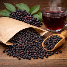 Wild Crafted Whole Elderberries Dried Sambucus nigra Premium Herb Tea Bulk USA picture