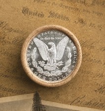20 Coin BU Morgan Silver Dollar Roll - Double CC & CC Superb Gem PQ picture