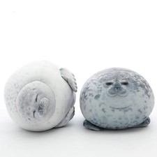 Angry Blob Seal Pillow Chubby 3D Novelty Sea Lion Doll Plush Stuffed Toy Baby picture