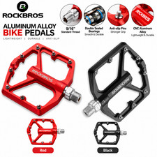 ROCKBROS MTB Bike Platform Pedals Aluminum Bicycle Cycling Sealed Bearing Pedals picture