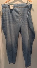 Terra and Sky Plus Size Med Wash High Rise Skinny Jegging Pull On 4X NWT picture