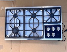 Wolf CT36G/S 36” 5 Burner Natural Gas Cooktop Stainless Steel TESTED WORKING picture