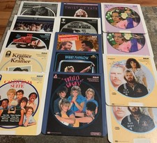Lot Of 12 RCA SelectaVision CED Videodisc Movies 12 Inch Analog Discs. picture