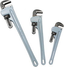 3PCS Aluminum Pipe Wrench Set Adjustable 14