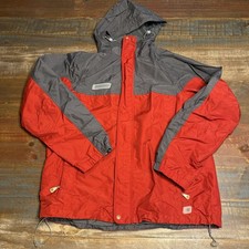 Columbia Sportswear - red and gray color-blocked windbreaker jacket Size-M picture